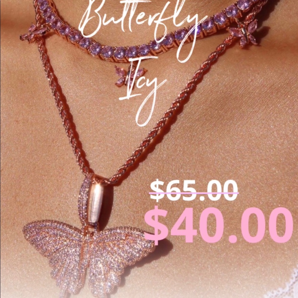 Butterfly icy necklace